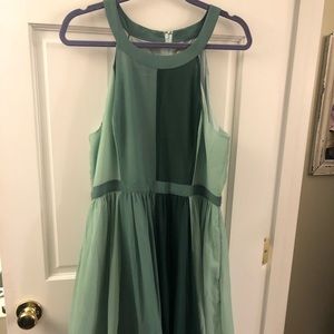 Gorgeous green high low dress